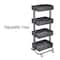 Black Lexington 4-Tier Rolling Cart by Simply Tidy™